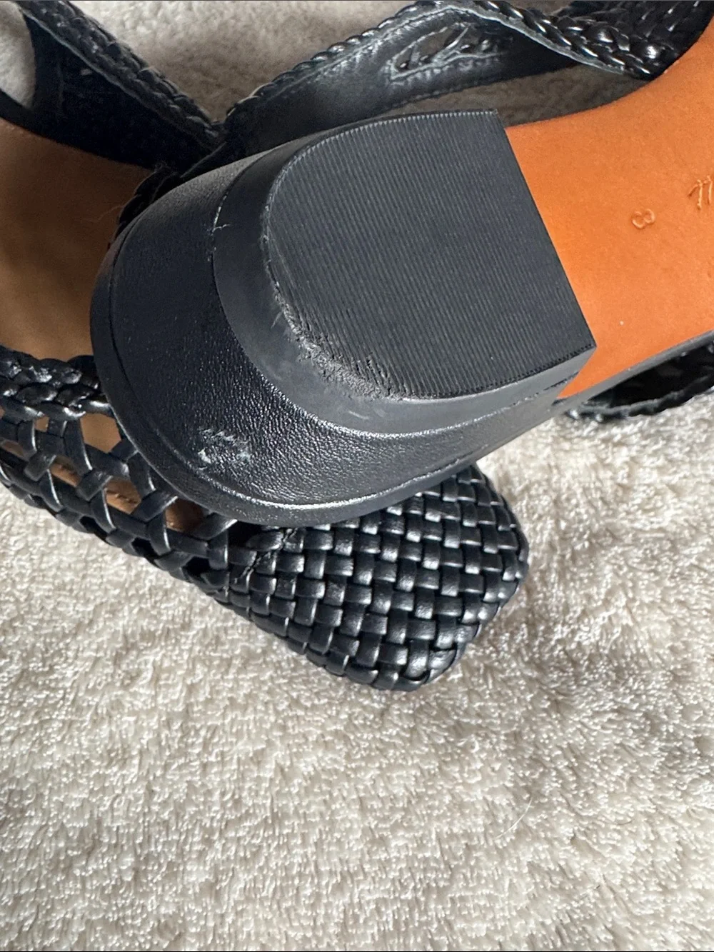 Madewell Black Woven Slingback Flats
